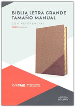 Cargar imagen en el visor de la galería, BIBLIA REINA VALERA 1960- CAFÉ DUOTONO TAMAÑO MANUAL LETRA GRANDE CON ÍNDICE