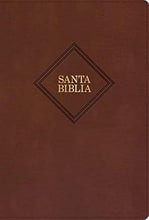 Cargar imagen en el visor de la galería, BIBLIA REINA VALERA 1960- CAFÉ PIEL FABRICADA TAMAÑO MANUAL LETRA GRANDE