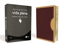 Cargar imagen en el visor de la galería, RV1960 BIBLIA DE ESTUDIO DE LA VIDA PLENA- LEATHERSOFT ROJO- BEIGE, EDICIÓN LETRA ROJA