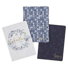 Cargar imagen en el visor de la galería, NOTEBOOK SET 3 PC FAITH GRACE LOVE