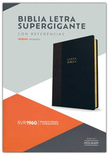 Cargar imagen en el visor de la galería, BIBLIA REINA VALERA 1960 LETRA GIGANTE NEGRO IMITACIÓN PIEL CON ÍNDICE
