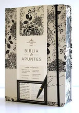 Cargar imagen en el visor de la galería, RVR60 BIBLIA DE APUNTES TAPA DURA BLANCO Y NEGRO CON FLORES EDICIÓN CANTOS PINTADOS