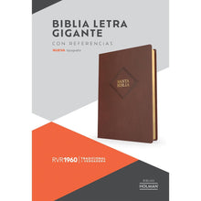 Cargar imagen en el visor de la galería, BIBLIA REINA VALERA 1960 PIEL FABRICADA- LETRA GIGANTE CON REFERENCIAS