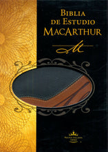 Cargar imagen en el visor de la galería, RV1960 BIBLIA DE ESTUDIO MACARTHUR SIMIL PIEL DUO TONO REINA VALERA 1960