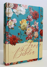 Cargar imagen en el visor de la galería, RVR60 BIBLIA DE APUNTES- TAPA DURA AZUL CELESTE CON FLORES EDICIÓN CANTOS PINTADOS