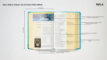 Cargar imagen en el visor de la galería, BIBLIA VISUAL DE ESTUDIO PARA NIÑOS- NUEVA BIBLIA LAS AMERICAS- TAPA BLANDA TURQUESA- EXPLORA LA BIBLIA, PERSONAJES, LUGARES E HISTORIA