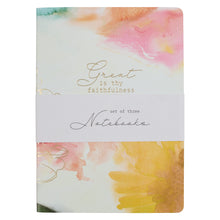 Cargar imagen en el visor de la galería, NOTEBOOK SET 3 PC GREAT IS THY FAITHFULNESS PASTEL MEADOW LARGE