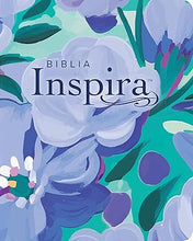 Cargar imagen en el visor de la galería, BIBLIA INSPIRA RAMOS AZUL LETRA GRANDE