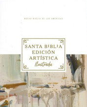 Cargar imagen en el visor de la galería, NUEVA BIBLIA DE LAS AMÉRICAS EDICIÓN ARTÍSTICA ILUSTRADA- LEATHERSOFT MULTICOLOR CREMA PALABRAS DE JESÚS EN ROJO
