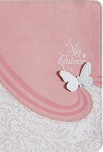 Cargar imagen en el visor de la galería, BIBLIA MI SANTA BIBLIA MIS QUINCE- REINA VALERA 1960 ROSA Y BLANCO SIMIL PIEL