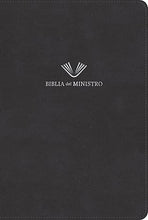Cargar imagen en el visor de la galería, BIBLIA REINA VALERA DEL 1960 DEL MINISTRO EDICIÓN AMPLIADA NEGRO PIEL FABRICADA