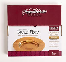 Cargar imagen en el visor de la galería, COMMUNION STACKING BREAD PLATE - BRASS FINISH STAINLESS STEEL REMEMBRANCE WARE
