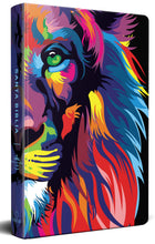 Cargar imagen en el visor de la galería, BIBLIA REINA VALERA 1960 TAPA DURA LEÓN DE JUDÁ ARCOIRIS- LETRA GRANDE TAMAÑO MANUAL FONT 10. 5