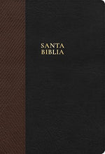 Cargar imagen en el visor de la galería, BIBLIA REINA VALERA 1960 MARRÓN Y NEGRO PIEL FABRICADA LETRA SUPERGIGANTE CON REFERENCIAS