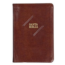 Cargar imagen en el visor de la galería, BIBLIA REINA VALERA 1960 MARRÓN PIEL FABRICADA LETRA SUPERGIGANTE