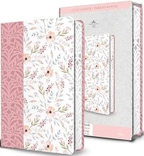 Cargar imagen en el visor de la galería, RV60 BIBLIA LETRA GIGANTE, SIMIL PIEL ROSADA CON FLORES CANTOS PINTADOS