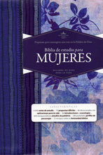 Cargar imagen en el visor de la galería, RVR1960 BIBLIA DE ESTUDIO PARA MUJERES-AZUL FLOREADO TELA