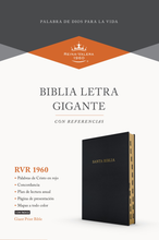 Cargar imagen en el visor de la galería, RVR 1960 BIBLIA LETRA GIGANTE NEGRA IMITACIÓN PIEL CON ÍNDICE