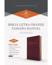 Cargar imagen en el visor de la galería, BIBLIA REINA VALERA 1960 BORGOÑA TAMAÑO MANUAL IMITACIÓN PIEL