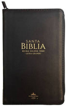 Cargar imagen en el visor de la galería, RVR60 BIBLIA NEGRA CON CIERRE SIMIL PIEL 12 PTS
