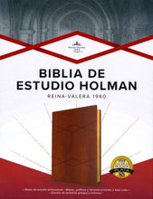 Cargar imagen en el visor de la galería, BIBLIA DE ESTUDIO HOLMAN REINA VALERA 1960 CAFÉ SÍMIL PIEL