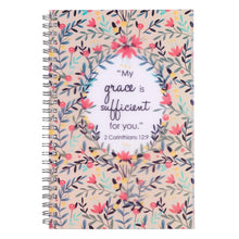 Cargar imagen en el visor de la galería, Notebook Wirebound Grace Sufficient 2 Cor. 12:9