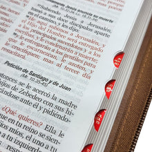 Cargar imagen en el visor de la galería, RV60 BIBLIA INSPIRACIÓN ÁGUILA IMITACIÓN PIEL CON CIERRE/ÍNDICE LETRA GRANDE 12 PUNTOS
