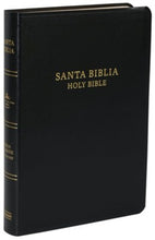 Cargar imagen en el visor de la galería, RVR 1960/KJV BIBLIA BILINGUE TAMAÑO PERSONAL, NEGRO IMITACIÓN PIEL