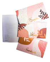 Cargar imagen en el visor de la galería, LIBRETAS ECOGIDA, BENDECIDA, VIRTUOSA ( PAQUETE DE 3)
