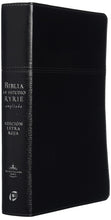 Cargar imagen en el visor de la galería, RV 1960 BIBLIA DE ESTUDIO RYRIE DUO TONO NEGRO AMPLIADA