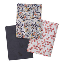 Cargar imagen en el visor de la galería, THROUGH CHRIST NAVY FLORAL LARGE NOTEBOOK SET- PHILIPPIANS 4:13