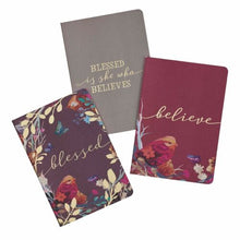 Cargar imagen en el visor de la galería, BLESSED IS SHE- SET OF THREE NOTEBOOKS MEDIUM