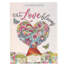 Cargar imagen en el visor de la galería, WHERE LOVE BLOOMS COLORING BOOK FOR ADULTS
