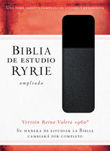 Cargar imagen en el visor de la galería, RV 1960 BIBLIA DE ESTUDIO RYRIE DUO TONO NEGRO AMPLIADA