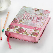 Cargar imagen en el visor de la galería, SILKY FLORAL MY CREATIVE BIBLE FOR GIRLS JOURNALING BIBLE HARD COVER KJV