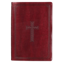 Cargar imagen en el visor de la galería, KJV BIBLE BURGUNDY FAUX LEATHER SUPER GIANT PRINT WITH INDEX KJV