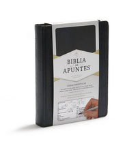 Cargar imagen en el visor de la galería, RVR1960 BIBLIA APUNTES SÍMIL PIEL NEGRA