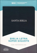 Cargar imagen en el visor de la galería, NVI BIBLIA LETRA SUPER GIGANTE NEGRO PIEL FABRICADA