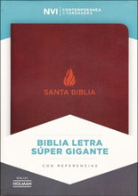 Cargar imagen en el visor de la galería, NVI BIBLIA LETRA SUPER GIGANTE MARRÓN PIEL FABRICADA