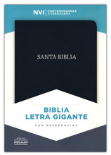Cargar imagen en el visor de la galería, NVI BIBLIA LETRA GIGANTE NEGRA PIEL FABRICADA