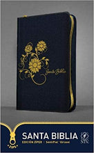 Cargar imagen en el visor de la galería, BIBLIA NTV ZIPER GIRASOL AZUL