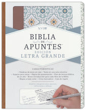 Cargar imagen en el visor de la galería, NVI BIBLIA DE APUNTES- AZULEJOS COLOR SALVIA-SIMIL PIEL