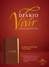 Cargar imagen en el visor de la galería, BIBLIA DE ESTUDIO DIARIO VIVIR REINA VALERA 1960- CAFÉ