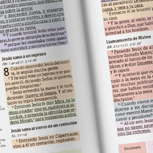 Cargar imagen en el visor de la galería, RVR 1960 BIBLIA DE ARCOIRIS TOSTADO NEGRO SIMIL PIEL