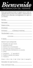 Cargar imagen en el visor de la galería, BIENVENIDO INFORMACIÓN DEL VISITANTE - TARJETA DEL VISITANTE PQT 50
