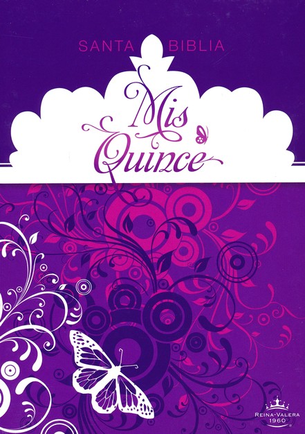 BIBLIA RV60 MIS QUINCE- AMETHYST SHADES BUTTERFLY- SIMIL PIEL
