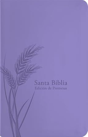 BIBLIA DE PROMESAS REINA VALERA 1960 TAMAÑO MANUAL LETRA GRANDE PIEL LAVANDA