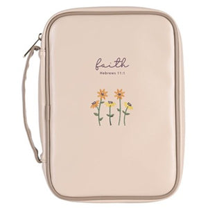BIBLE COVER FAITH HEBREW 11:1 CREAM
