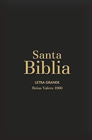 BIBLIA REINA VALERA 1960- LETRA GRANDE FONT 12 TAMAÑO MANUAL NEGRO VINILO CON INDICE Y CIERRE