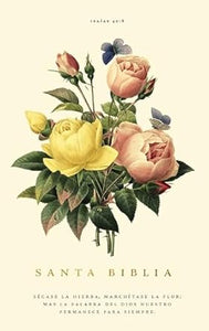 SANTA BIBLIA REINA VALERA 1960 TAPA PREMIO Y REGALO LETRA GRANDE FLORAL
